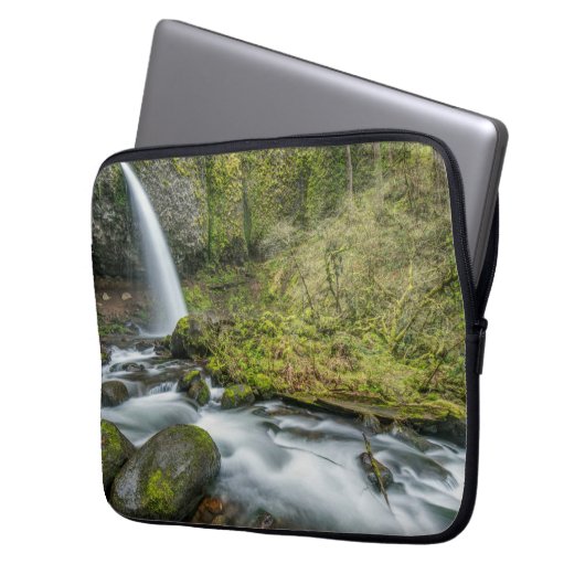 Columbia River Gorge, Ponytail Falls Laptopschutzhülle (Vorderseite Links)