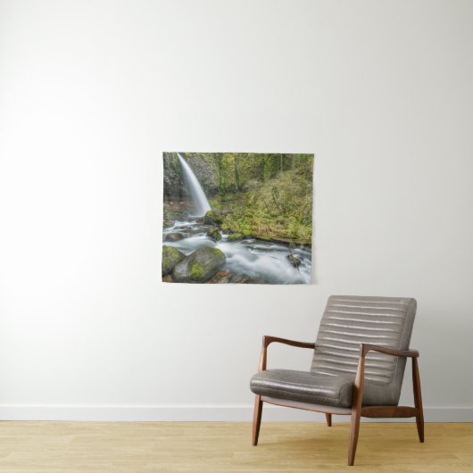 Columbia River Gorge, Ponytail Falls Wandteppich (Beispiel (Horizontal))