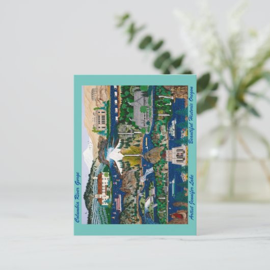 Columbia River Gorge Postkarte (Stehend Vorderseite)