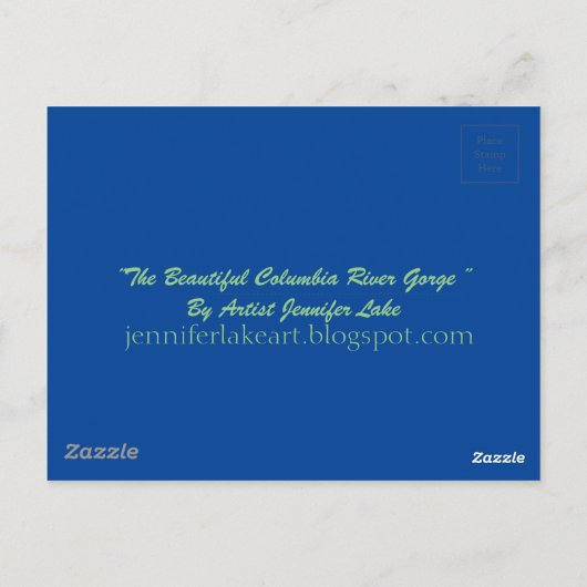 Columbia River Gorge Postkarte (Rückseite)
