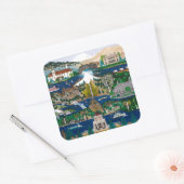 Columbia River Gorge Quadratischer Aufkleber (Umschlag)