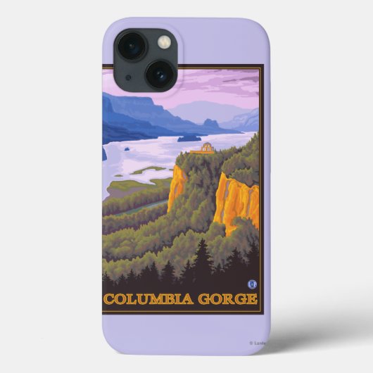Columbia River Gorge Scene mit Crown Point Case-Mate iPhone Hülle (Rückseite)