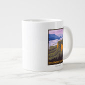 Columbia River Gorge Scene mit Crown Point Jumbo-Tasse (Vorderseite Rechts)
