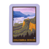 Columbia River Gorge Scene mit Crown Point Magnet (Vertikal)