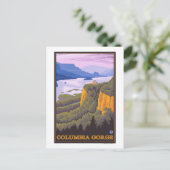 Columbia River Gorge Scene mit Crown Point Postkarte (Stehend Vorderseite)