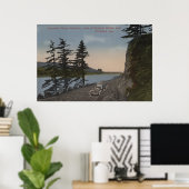 Columbia River, Oregon - Highway West of Oneonta Poster (Heimbüro)