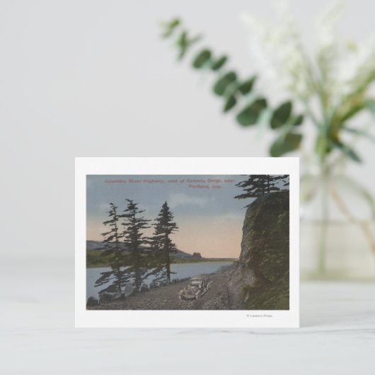 Columbia River, Oregon - Highway West of Oneonta Postkarte (Stehend Vorderseite)