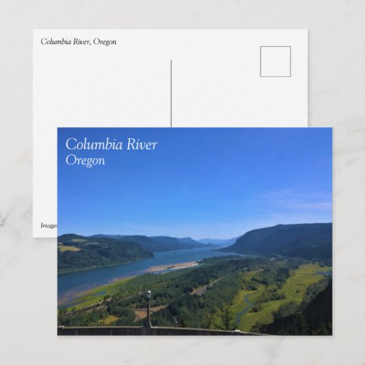 Columbia River, Oregon Postkarte (Vorne/Hinten)