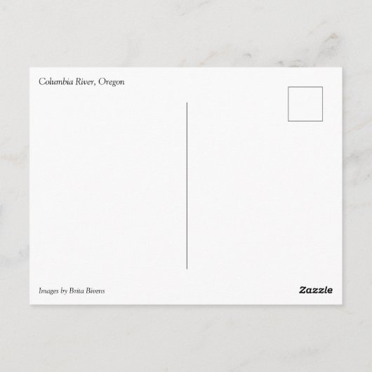 Columbia River, Oregon Postkarte (Rückseite)