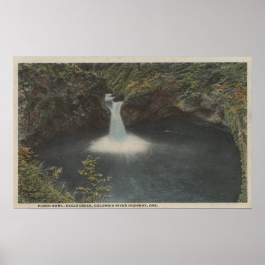 Columbia River, Oregon - Punch Bowl Poster (Vorne)