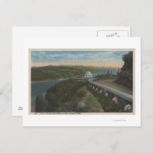 Columbia River, Oregon - Vista House Postkarte (Vorne/Hinten)