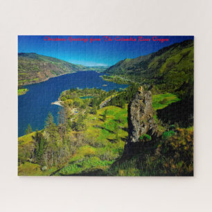 Columbia River Oregon. Weihnachtsgrüße Puzzle