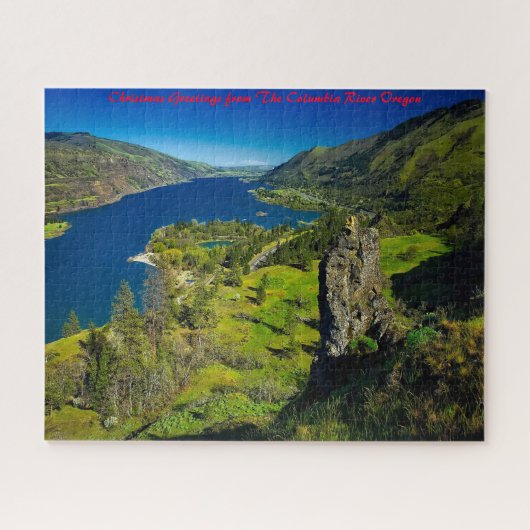 Columbia River Oregon. Weihnachtsgrüße Puzzle (Horizontal)