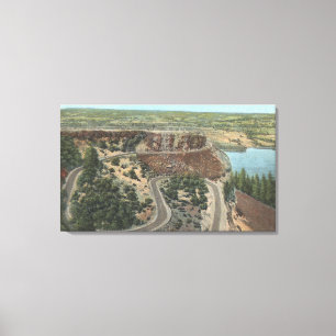 Columbia River Schlucht-Ansicht - Rowena Leinwanddruck