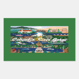 Columbia River Schlucht-Aufkleber Rechteckiger Aufkleber