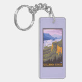 Columbia River Schlucht-Szene mit Kronen-Punkt Schlüsselanhänger (Vorderseite links)
