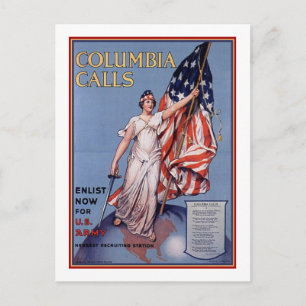 Columbia-Rufe Postkarte