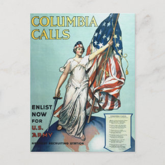 Columbia ruft postkarte