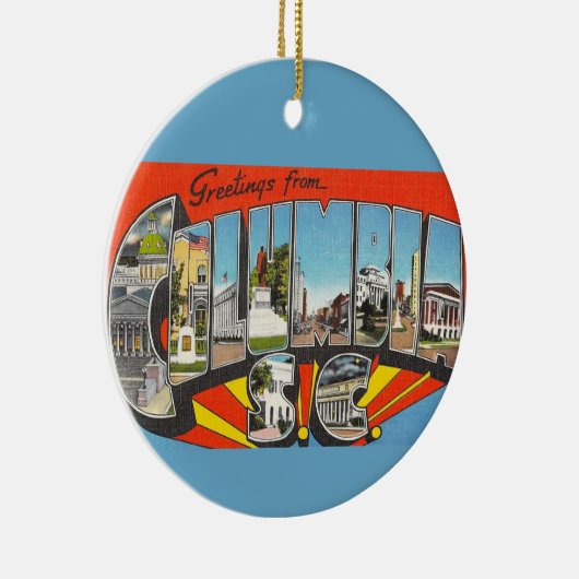 Columbia SC Gruß Keramik Ornament (Rechts)