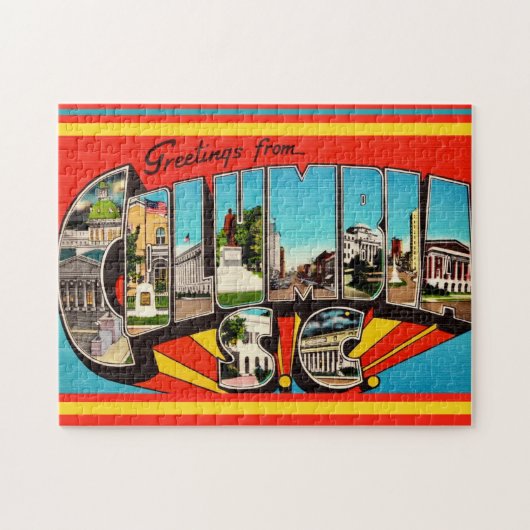 Columbia SC Grußkarte 11x14 Puzzle (Horizontal)