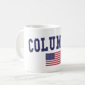 Columbia SC US-Flagge Kaffeetasse (Vorderseite Links)