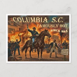 Columbia South Carolina, Berühmt Heiß Postkarte
