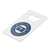 Columbia South Carolina Geldbeutel Flaschenöffner (Vorderseite Schrägansicht)