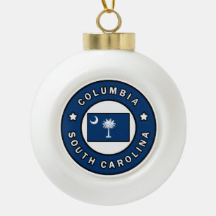 Columbia South Carolina Keramik Kugel-Ornament