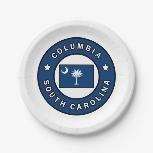 Columbia South Carolina Pappteller (Vorderseite)