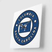 Columbia South Carolina Quadratische Wanduhr (Winkel)