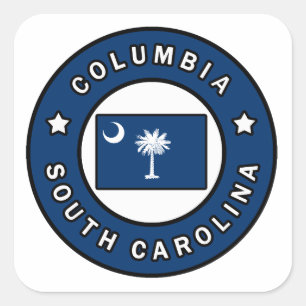 Columbia South Carolina Quadratischer Aufkleber