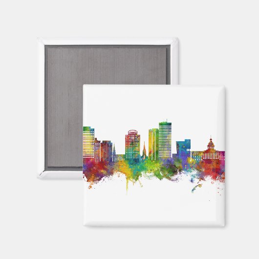 Columbia South Carolina Skyline Magnet (Vorderseite/Rückseite)