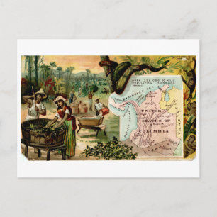 Columbia Vintage-Handelskarte und Karte