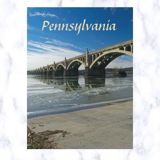 Columbia Wrightsville Bridge Columbia Pennsylvania Postkarte