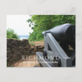Columbiad Cannon, Drewry's Bluff, Richmond, VA Postkarte (Vorderseite)