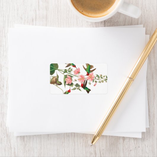 Columbian Humming von John James Audubon Adressaufkleber (Insitu)