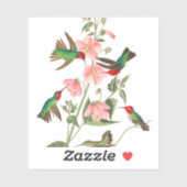 Columbian Humming von John James Audubon Aufkleber (Blatt)