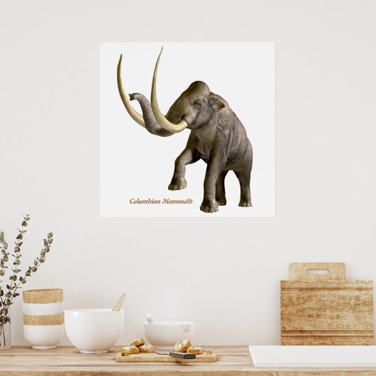 Columbian Mammoth Print Poster (Küche)