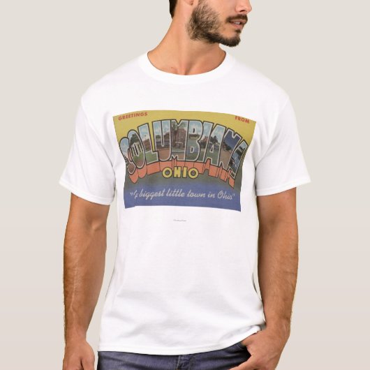 Columbiana, Ohio - große Buchstabe-Szenen T-Shirt (Vorderseite)