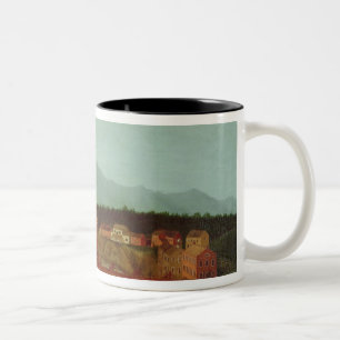 Columbiaville und Stockport-Nebenfluss, nahe neuem Zweifarbige Tasse