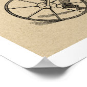 Columbies Vintages Fahrrad Poster (Ecke)