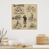 Columbies Vintages Fahrrad Poster (Küche)