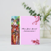 COLUMBINE, 16 . Geburtstag Masquerade Party Einladung (Stehend Vorderseite)