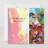 COLUMBINE, 16 . Geburtstag-Masquerade-Party, gelb Einladung (Rückseite)