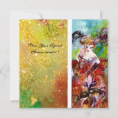 COLUMBINE, 16 . Geburtstag-Masquerade-Party, gelb Einladung (Rückseite)