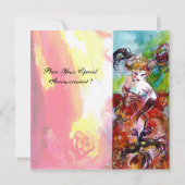 COLUMBINE, 16 . Geburtstag Masquerade Party, Gold Einladung (Rückseite)