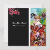 COLUMBINE, 16 . Geburtstag Masquerade Party, rot b Einladung (Rückseite)