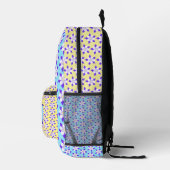 Columbine Backpack Blue und Yellows Bedruckter Rucksack (Rechts)