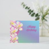 Columbine Blume Happy Birthday Postkarte (Stehend Vorderseite)