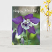 Columbine-Blumen-Foto Karte (Gelbe Blume)